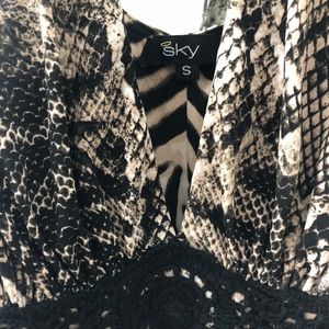 Sky snakeskin maxi dress